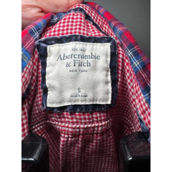 Abercrombie & Fitch Women's Plaid Flannel Long Sleeve Shirt, Size S - Picture 10 of 10